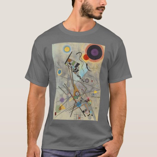 T-shirt Kandinsky Absract Expressionniste gris foncé (Devant)