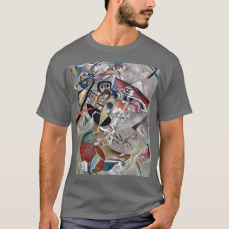 T-shirt Kandinsky En Gris Abstrait Oeuvre En Gris Foncé