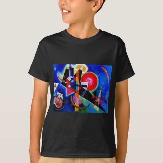 T-shirt Kandinsky en peinture Abstraite bleue (Devant)