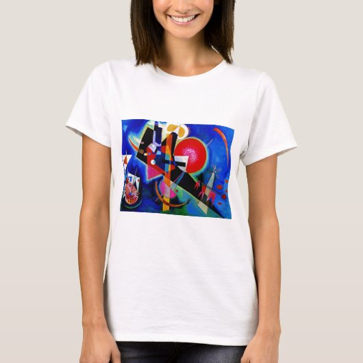 T-shirt Kandinsky en peinture Abstraite bleue (Devant)
