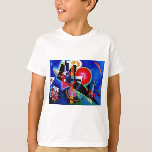 T-shirt Kandinsky en peinture Abstraite bleue (Devant)
