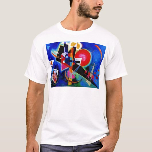 T-shirt Kandinsky en peinture Abstraite bleue (Devant)