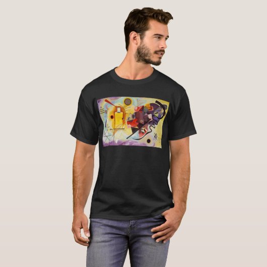T-shirt Kandinsky jaune bleu (Devant entier)