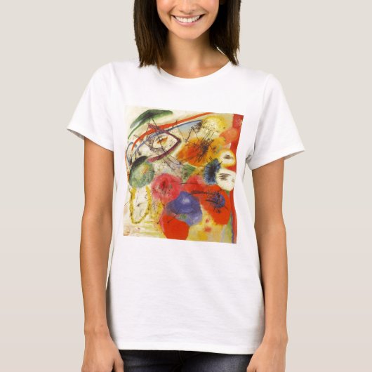 T-shirt Kandinsky Noir frappe la peinture Abstraite (Devant)