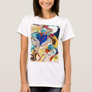 T-shirt Kandinsky peinture Abstraite moderne Art Royal Blu