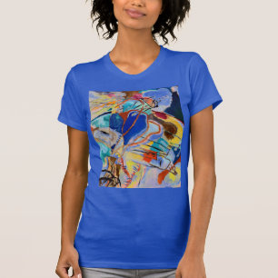 T-shirt Kandinsky peinture Abstraite moderne Art Royal Blu