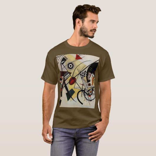 T-shirt Kandinsky Transverse ligne ininterrompue Brown (Devant entier)