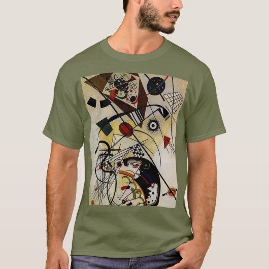 T-shirt Kandinsky Transverse ligne ininterrompue Fatigue v (Devant)