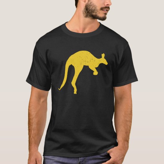 T-shirt Kangaroo Aussie Australia Roo Yellow Kangaroo (Devant)
