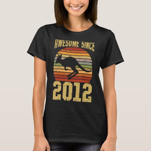 T-shirt Kangaroo Awesome depuis 2012 10e anniversaire 10 a (Devant)