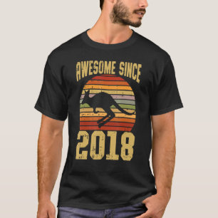 T-shirt Kangaroo Awesome depuis 2017 5e anniversaire 5 ans
