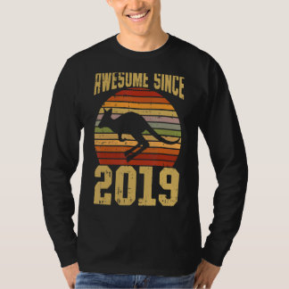T-shirt Kangaroo Awesome depuis 2019 3ème anniversaire 3 a