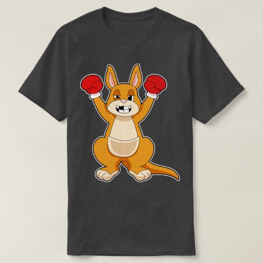 T-shirt Kangaroo Boxer Gants de boxe (Design devant)