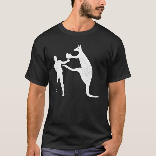 T-shirt Kangaroo Boxing Tee Australian Fier (Devant)