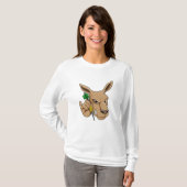 T-shirt Kangaroo comme joueur de Dart avec Dart (Devant entier)