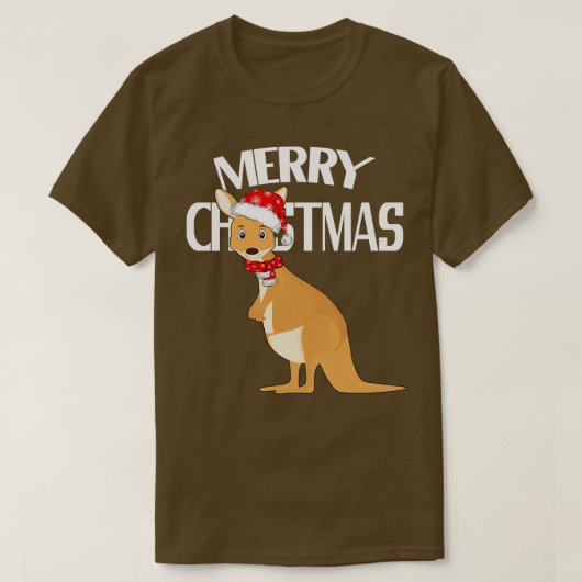 T-shirt Kangaroo de Noël australien (Design devant)