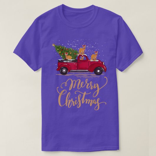 T-shirt Kangaroo Driving Christmas (Design devant)