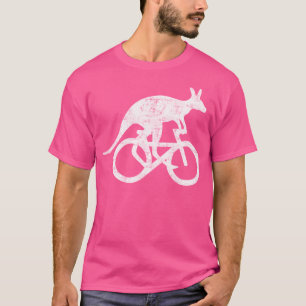T-shirt Kangaroo équitation vélo amusant Sport Motivation
