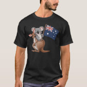T-shirt Kangaroo et Koala Black (Devant)