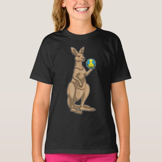 T-shirt Kangaroo Handball player Handball (Devant)