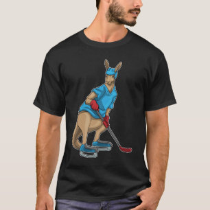 T-shirt Kangaroo Ice Hockey bâton de hockey sur glace