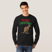 T-shirt Kangaroo Lights Australie Joyeux Noël Pj Match (Devant entier)