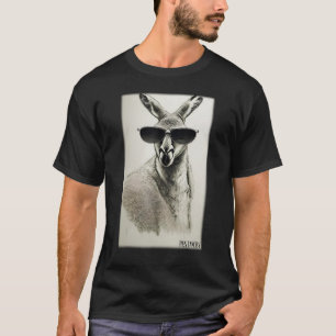 T-shirt Kangaroo lunettes de soleil zoo animaux nature fau