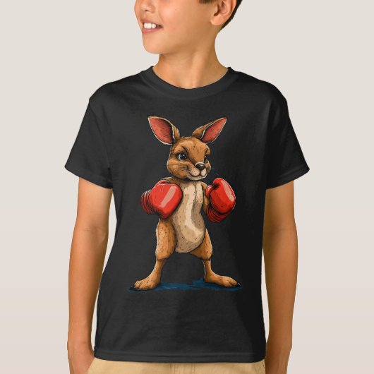 T-shirt Kangaroo Pour Une Vibe De Combat Amusante (Devant)