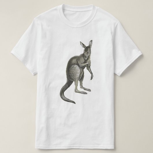 T-shirt Kangaroo Sketch Design Graphic Tee Shirt (Design devant)