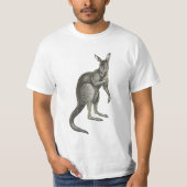 T-shirt Kangaroo Sketch Design Graphic Tee Shirt (Devant)