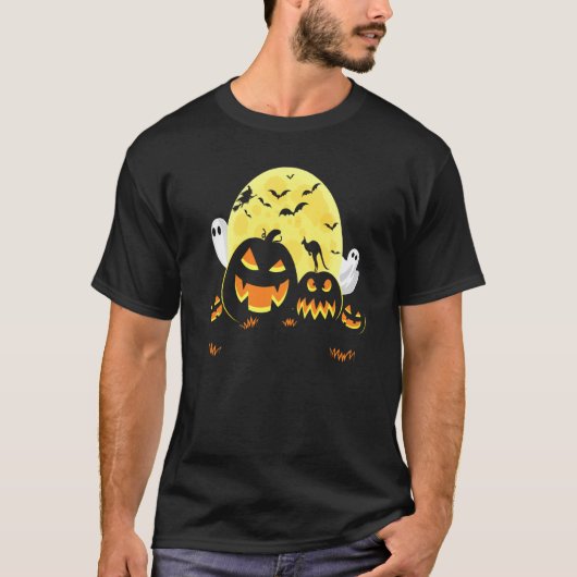 T-shirt Kangaroo Sur Scandale Citrouille Halloween Pleine (Devant)
