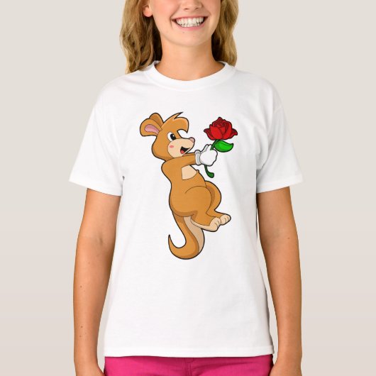T-shirt Kangaroo with Flower (Devant)