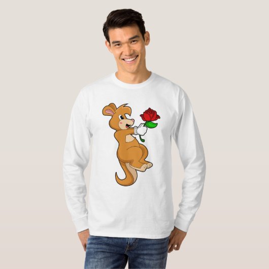 T-shirt Kangaroo with Flower (Devant entier)