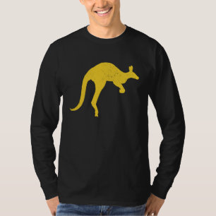 T-shirt Kangourou Australien Australie Kangourou Jaune Kan