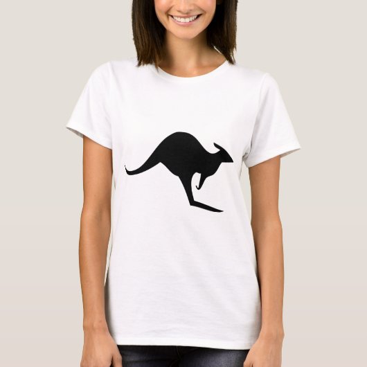 T-shirt kangourou australien noir - australie (Devant)