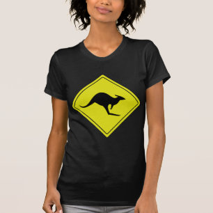 T-shirt kangourou australien panneau routier