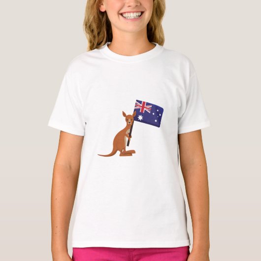 T-shirt kangourou drapeau australie (Devant)