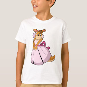 T-shirt Kangourou en mariée avec une robe de mariée