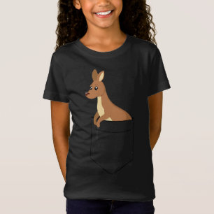t-shirt kangourou petit joey en maillot de poche