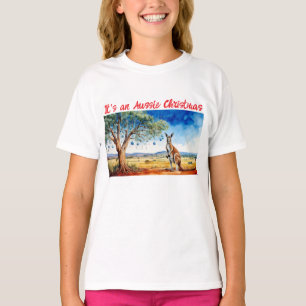 T-shirt Kangourou sous un eucalyptus avec des boules de No