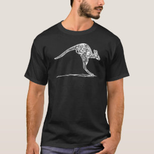 T-shirt Kangourou vintage dans le saut dans l'arrière d'Au