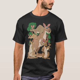 T-shirt Kangourous Australie Animal Arbres Australien Kan