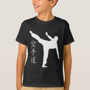 T-shirt Kanji élevé de coup-de-pied/karaté