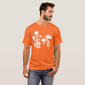 T-shirt [Kanji] mandarine orange (lettres blanches) (Devant entier)