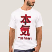 T-shirt kanji true heart (Devant)