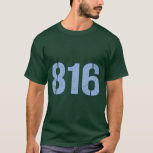 T-shirt Kansas City 816 bleu