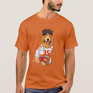 T-shirt Kansas City Chiefs Cute Golden Retriever Patrick M
