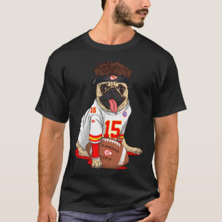 T-shirt Kansas City Chiefs Mignon Drôle de Pug Patrick Mah