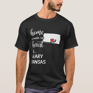 T-shirt Kansas Home est là où le coeur est Geary County