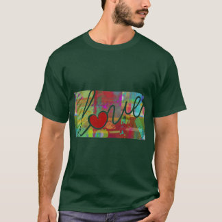 T-shirt Kansas KS Amour Une Carte De L'État Aquarelle Colo